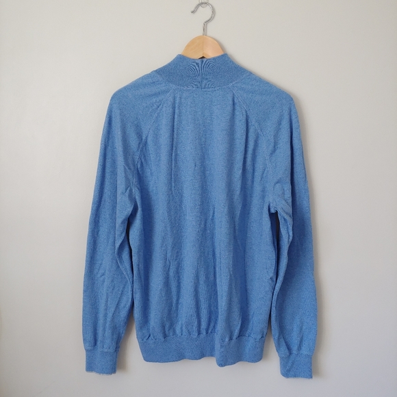Polo Ralph Lauren Full Zip Cotton Sweater Size Large Blue - Picture 3 of 15